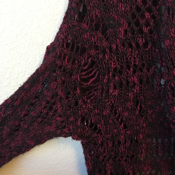 SO Maroon/Black Knit Cardigan - Picture 6 of 6